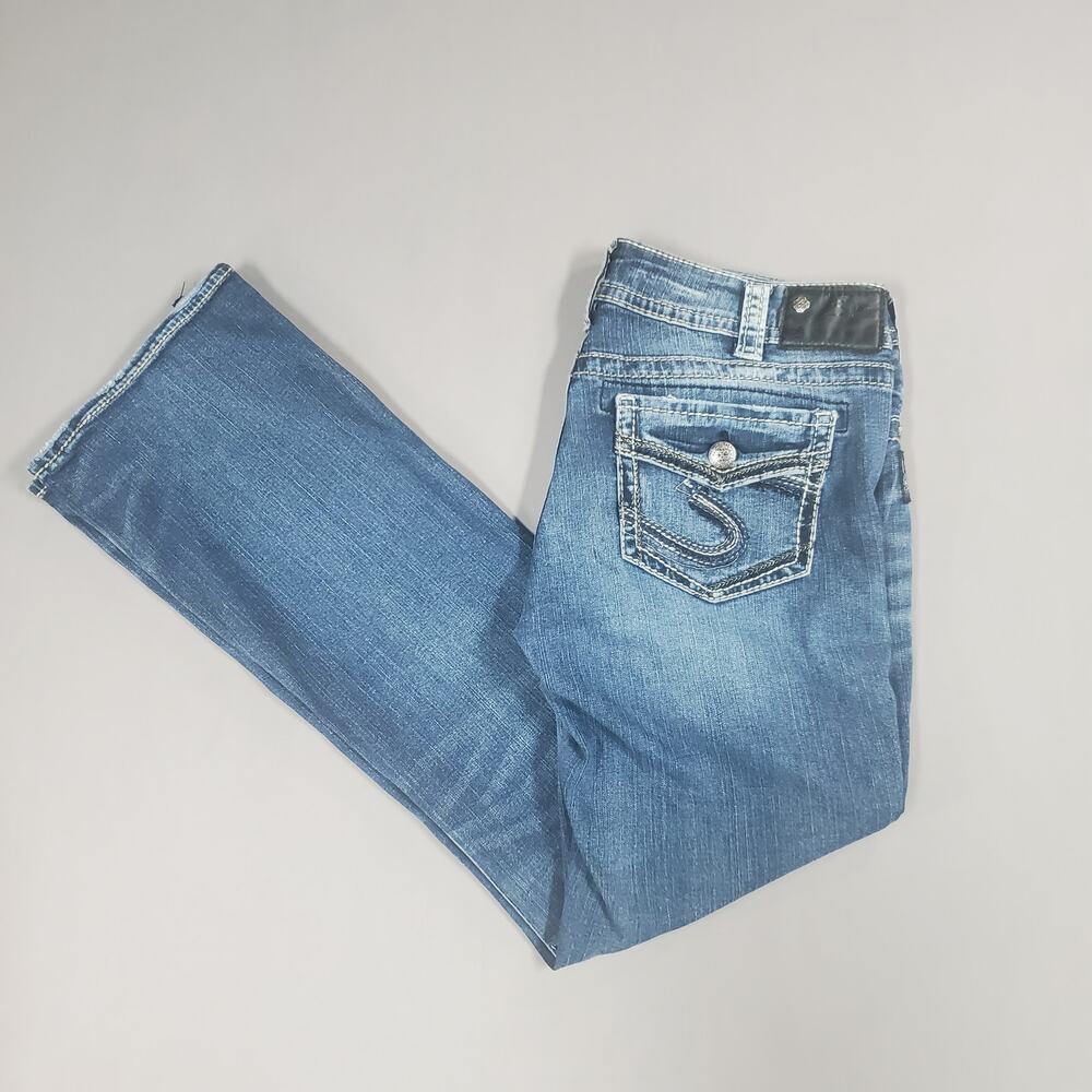 Silver Jeans Womens Suki Slim Bootcut Western Mid Rise Fluid Denim Size 32x31